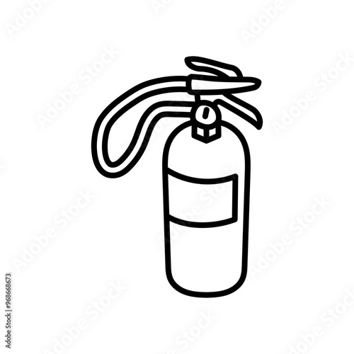 Fire Extinguisher Outline Icon, Vector illustration