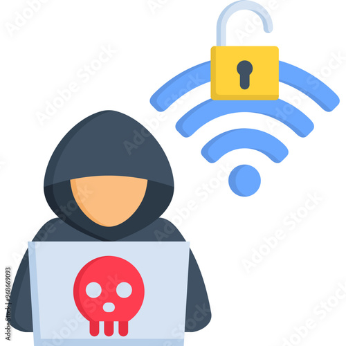 Wireless Hacking Icon