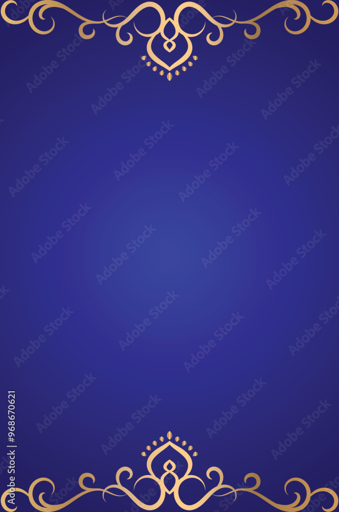 Fototapeta premium Luxury Ornamental background in Blue Gradient