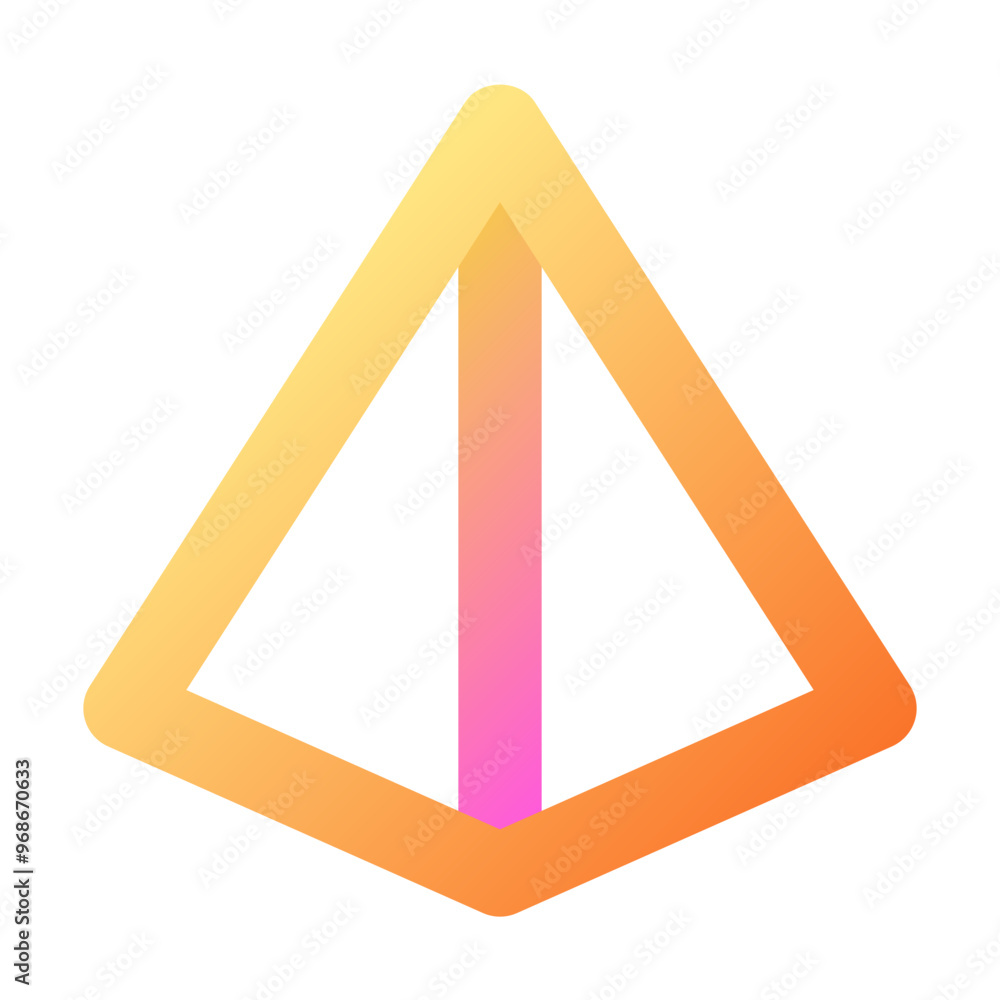 Pyramid Icon Gradient Outline Two-Tone Style Pyramid Icon Gradient Outline Two-Tone Style
