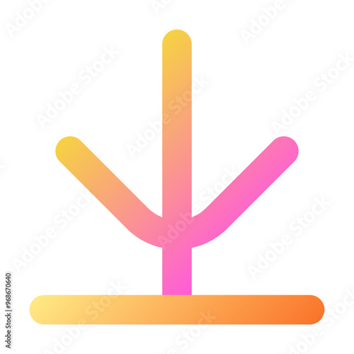 Parabola Icon Gradient Outline Two-Tone Style