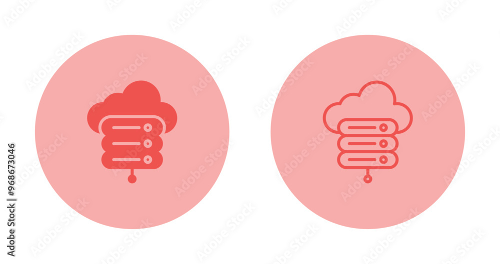 Cloud Storage Vector Icon Cloud Storage Vector Icon