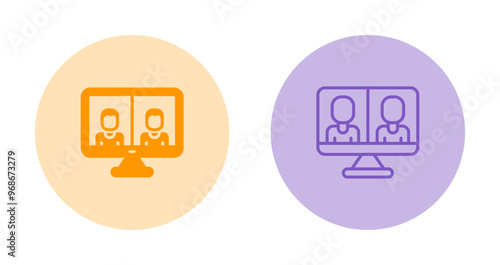 Video Conferencing Vector Icon