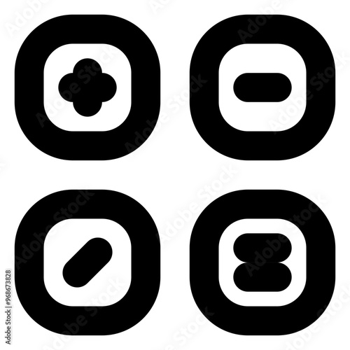 Calculator Icon Outline Style