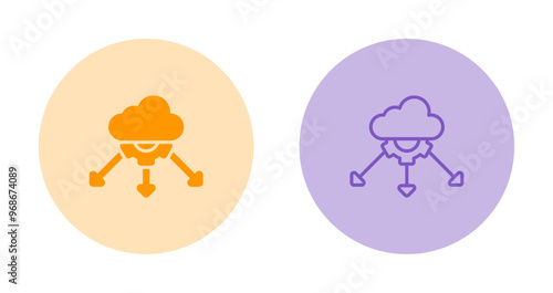 Network Load Balancing Vector Icon