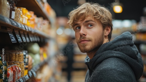 Man in a Grocery Store