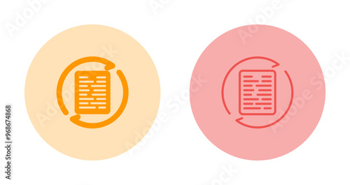 Document Synchronization Vector Icon