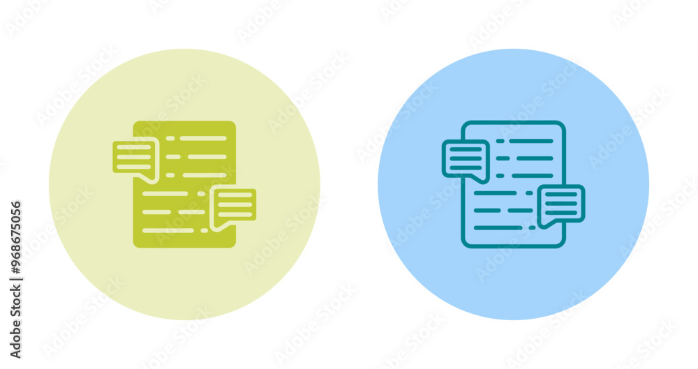 Document Commenting Vector Icon