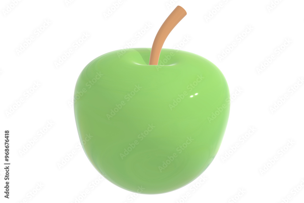 Obraz premium 3d render graphic icon of apple fruit isolated from background