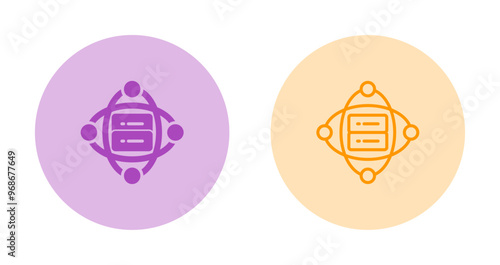 Cluster Server Vector Icon