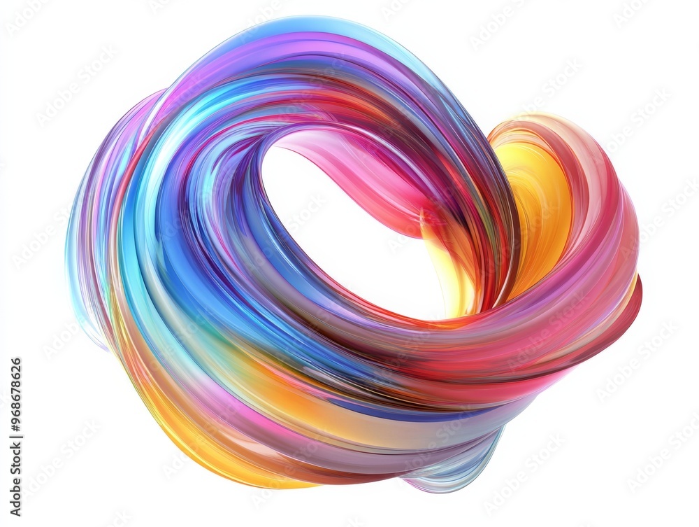 Swirling colors, abstract, isolated on white background Swirling colors, abstract, isolated on white background