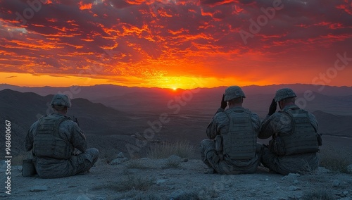 The American Flag and Military Respect photo