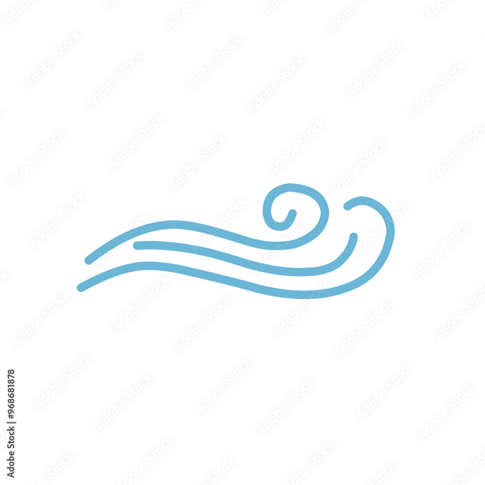doodle hand drawing wind outline vector doodle hand drawing wind outline vector