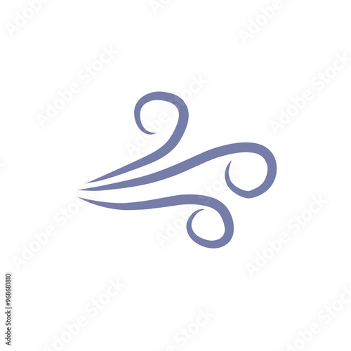 doodle hand drawing wind outline vector