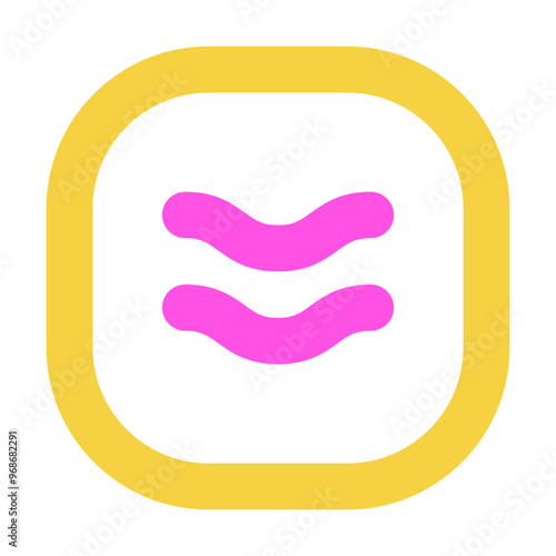 Approximately Equal Icon Outline Two-Tone Style