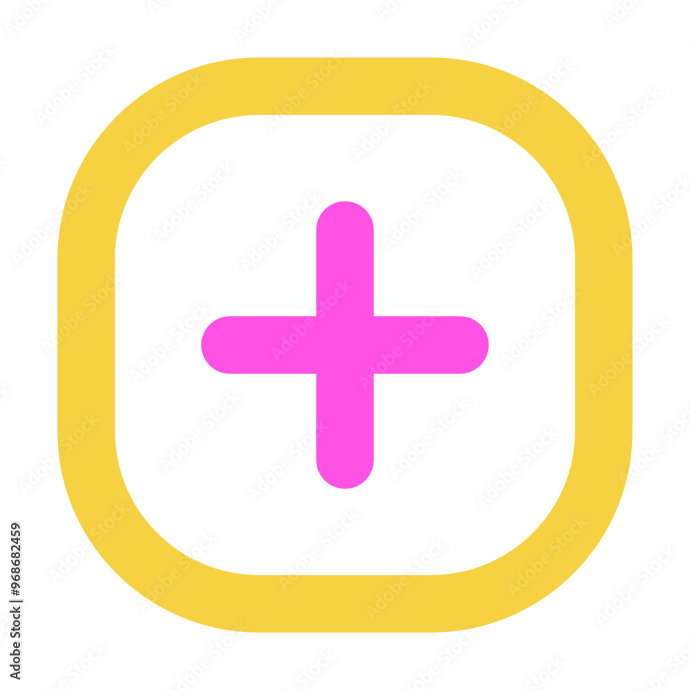 Plus Icon Outline Two-Tone Style Plus Icon Outline Two-Tone Style