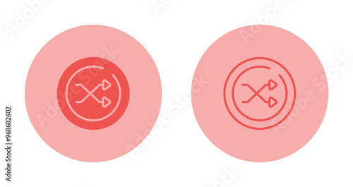 Shuffle Circle Vector Icon