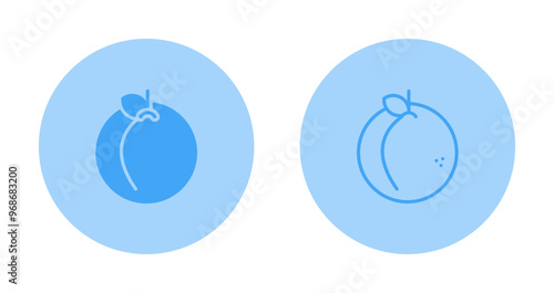 Peach Vector Icon