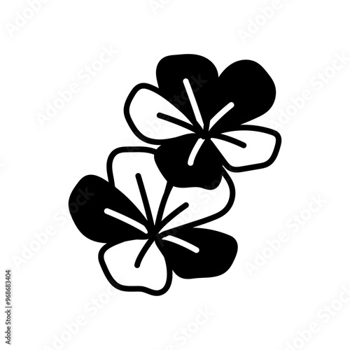 Cape Leadwort Glyph Icon, Vector illustration photo