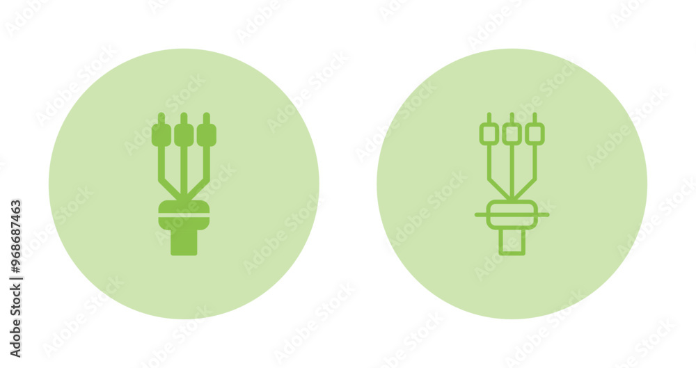 Cable Termination Sleeve Vector Icon Cable Termination Sleeve Vector Icon