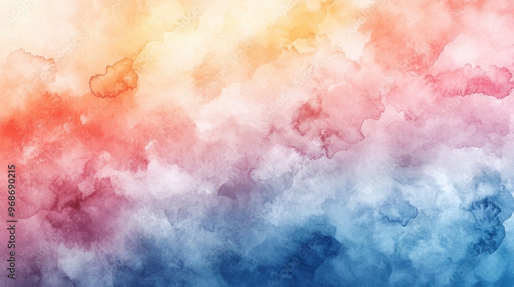 Fototapeta premium Elegant watercolor backdrop with generous copyspace ideal for business meetings, remote team collaboration, and professional interactions, showcasing smooth, flowing colors and a sophisticated