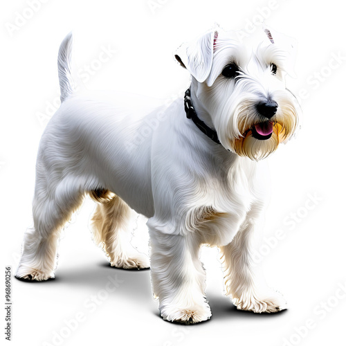 Silhouette of Sealyham Terrier Dog isolated on transparent background photo