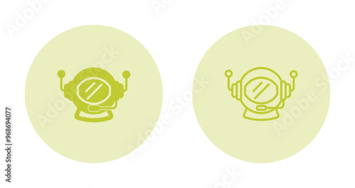 Astronaut Helmet Vector Icon