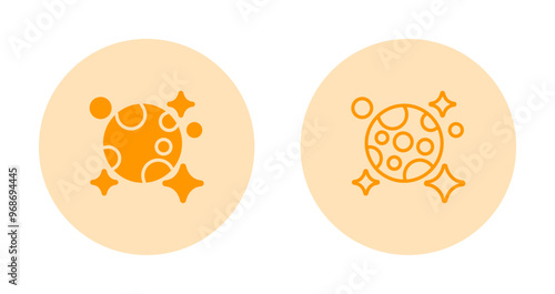 Moon And Stars Vector Icon
