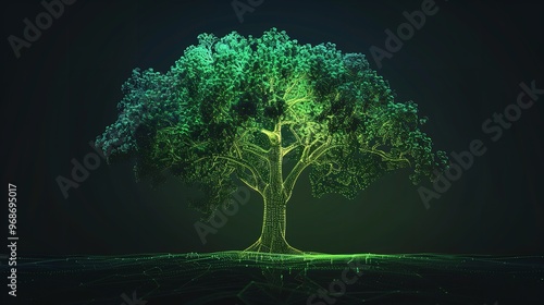 Tree Plant Doodle Outline Vector Forest Environment Concept

 photo