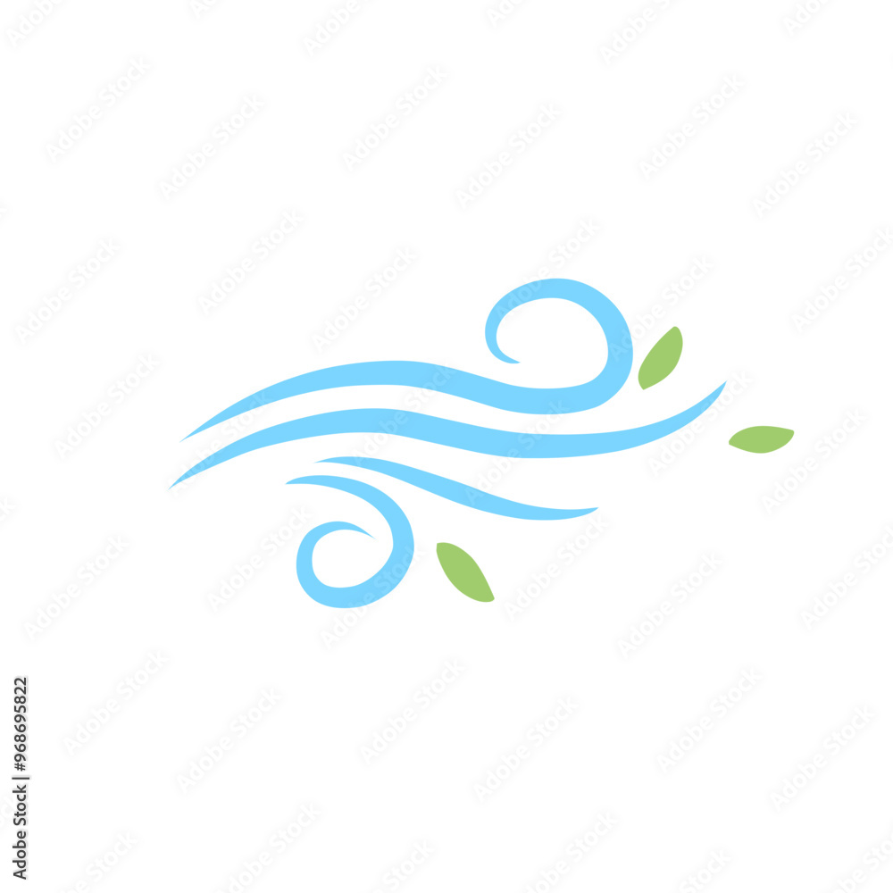 Wind blow line icon fresh vector Wind blow line icon fresh vector