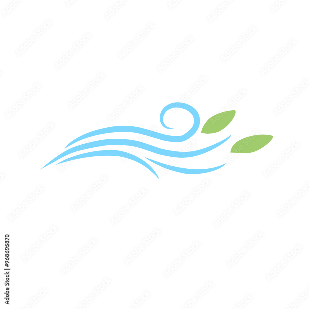 Wind blow line icon fresh vector Wind blow line icon fresh vector