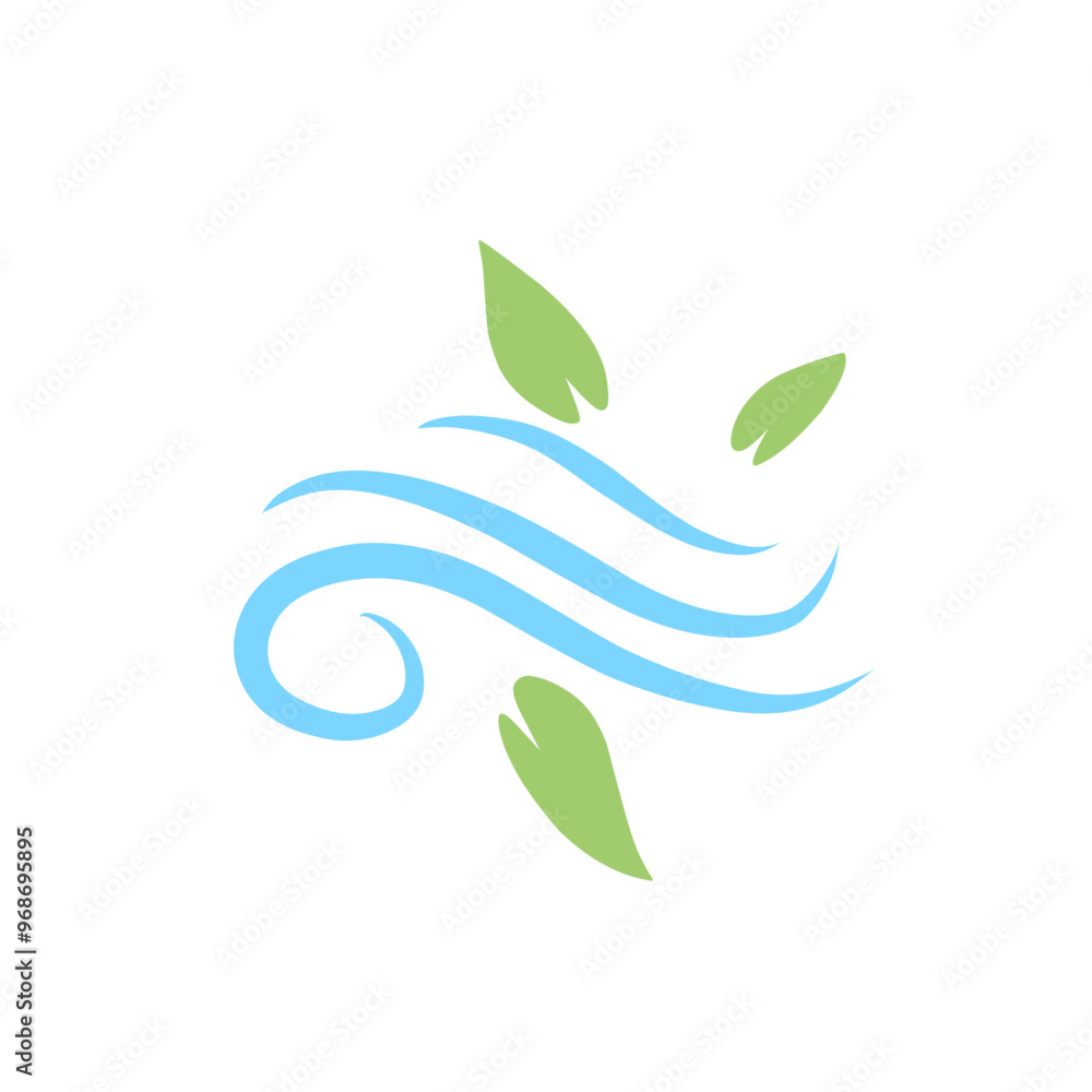 Wind blow line icon fresh vector Wind blow line icon fresh vector