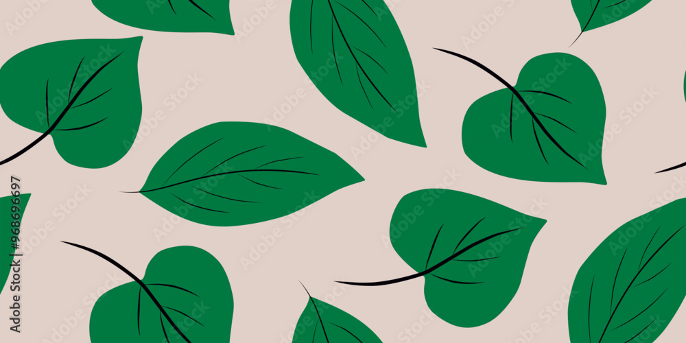 Obraz premium Leaves pattern illustration floral graphic 