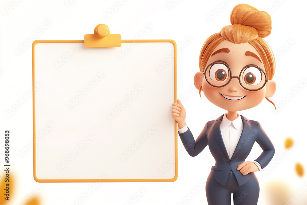 Cheerful cartoon character presenting a blank signboard, ready for ideas. Perfect for business, marketing, and advertising visuals. Cheerful cartoon character presenting a blank signboard, ready for ideas. Perfect for business, marketing, and advertising visuals.