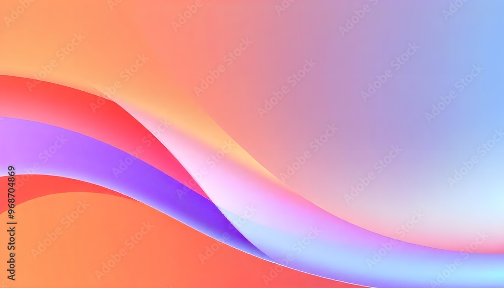 Fototapeta premium Abstract colorful background with smooth curved lines and gradient swirling, iridescent liquid with hues of purple