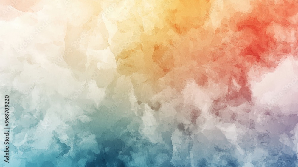Fototapeta premium Watercolor abstract background with ample copyspace for business meeting themes, professional people, and remote team collaboration, featuring soft, muted hues and elegant textures.