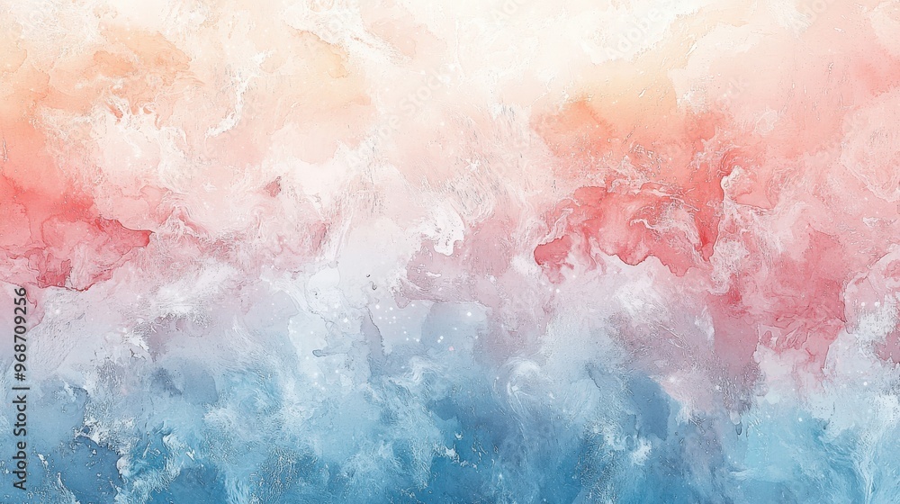Fototapeta premium Watercolor abstract background with ample copyspace for business meeting themes, professional people, and remote team collaboration, featuring soft, muted hues and elegant textures.