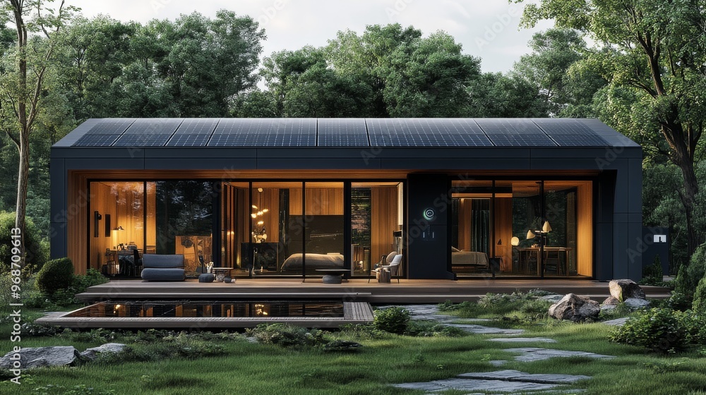 AI-Controlled Smart Home with Integrated Solar Power: A home where AI manages energy consumption, solar panels, and household appliances. AI-Controlled Smart Home with Integrated Solar Power: A home where AI manages energy consumption, solar panels, and household appliances.