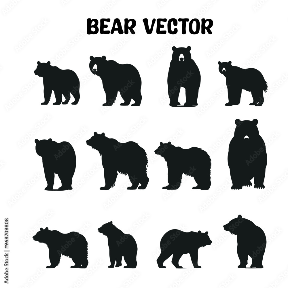 Naklejka premium Bear Silhouette vector