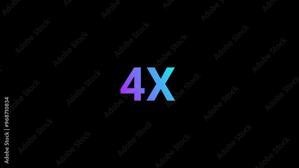 4X Number Animation 4X Number Animation