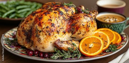 Festive Christmas Turkey: Stuffed with Rice and Vegetables photo