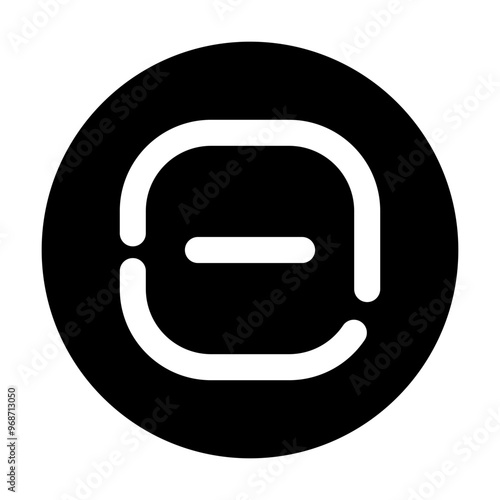 Minus Icon Circular Broken Line Style