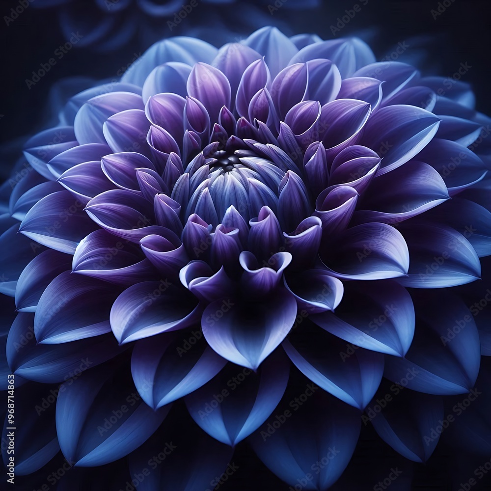Macro Photography of Indigo Dahlia Macro Photography of Indigo Dahlia