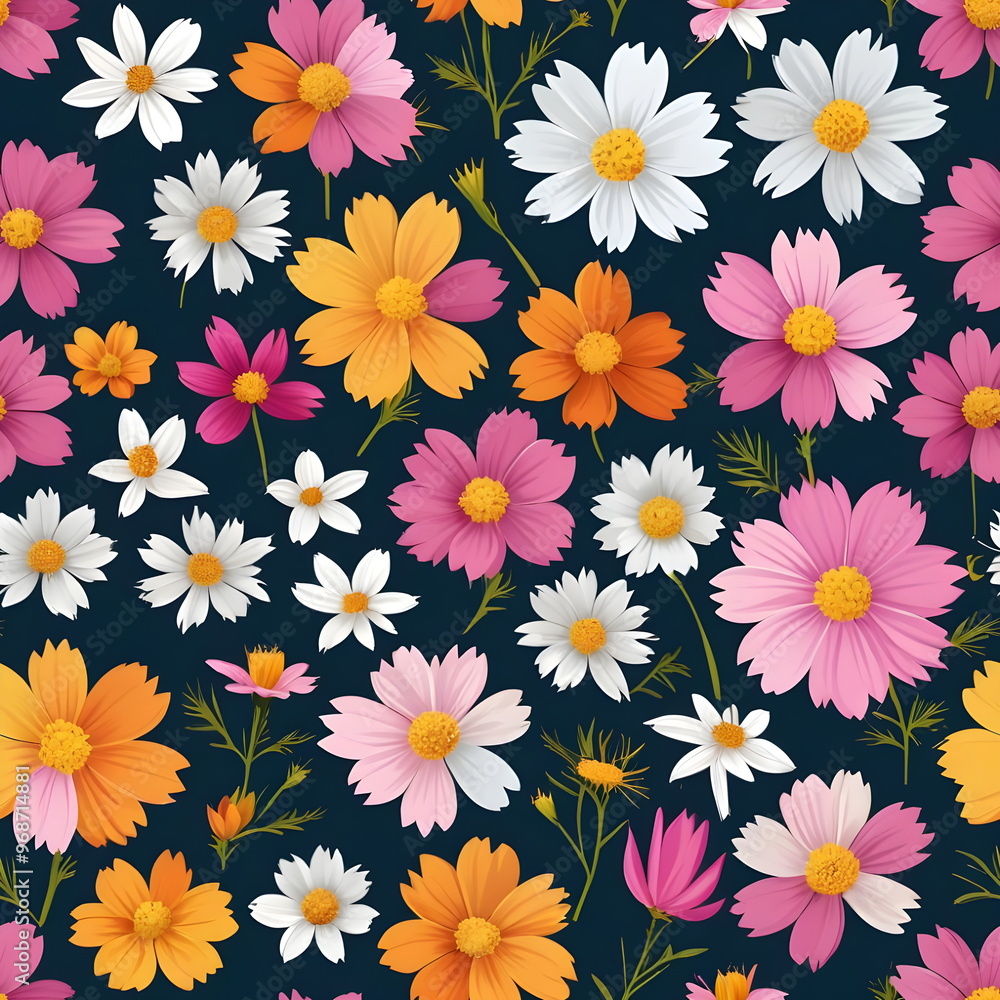 seamless pattern with autumn flowers seamless pattern with autumn flowers