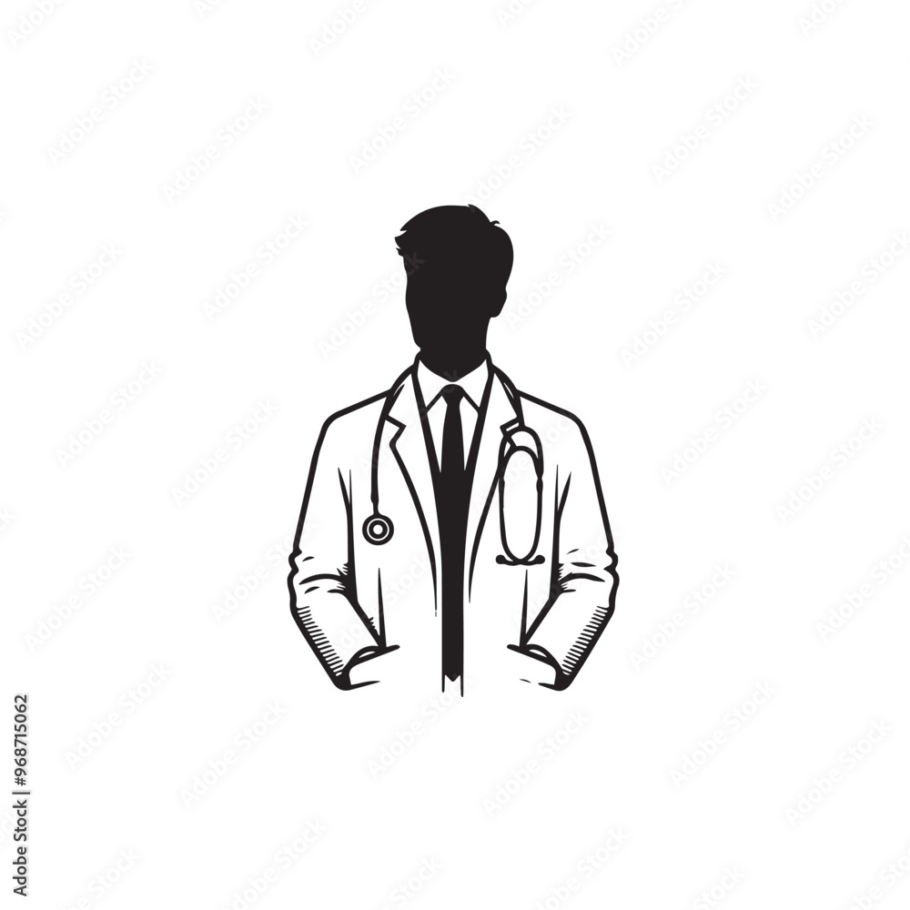 Doctor silhouette. Male and Female doctor vector design. Doctor logo, icon. Doctor silhouette. Male and Female doctor vector design. Doctor logo, icon.