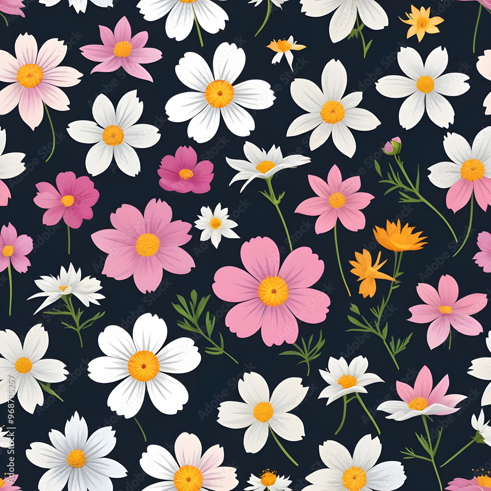 seamless pattern with autumn flowers seamless pattern with autumn flowers
