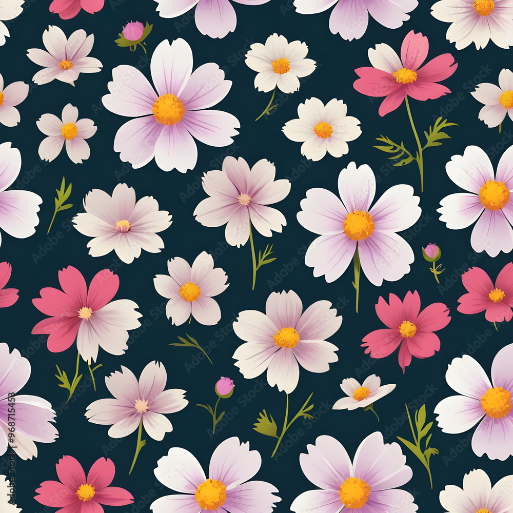 seamless pattern with autumn flowers seamless pattern with autumn flowers