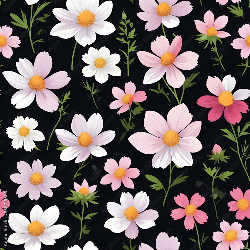 seamless pattern with autumn flowers seamless pattern with autumn flowers