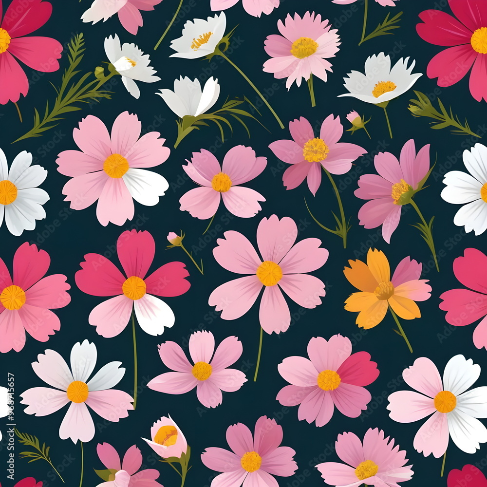 seamless pattern with autumn flowers seamless pattern with autumn flowers