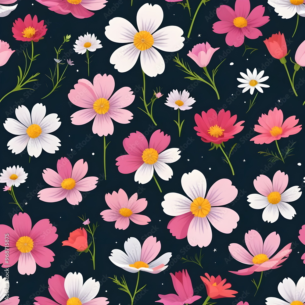 seamless pattern with autumn flowers seamless pattern with autumn flowers
